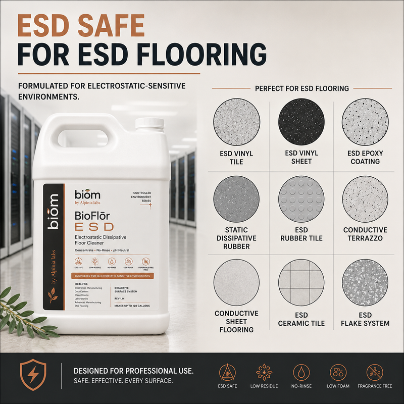 BioFlōr ESD — Electrostatic Dissipative Bioactive Floor (16oz Sample)