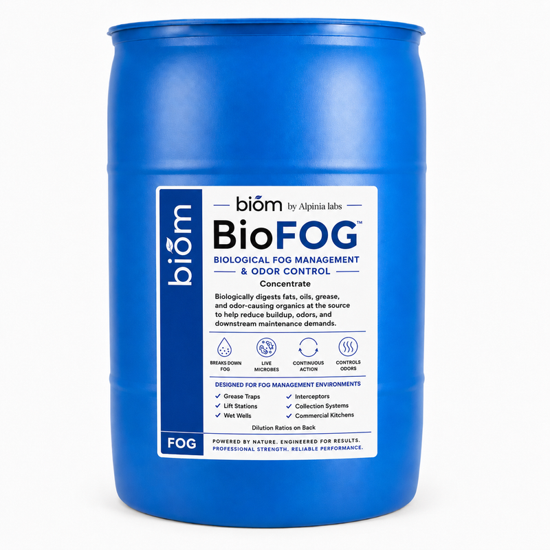 BioFog — Biological FOG Management & Odor Control Concentrate (55lb Drum)