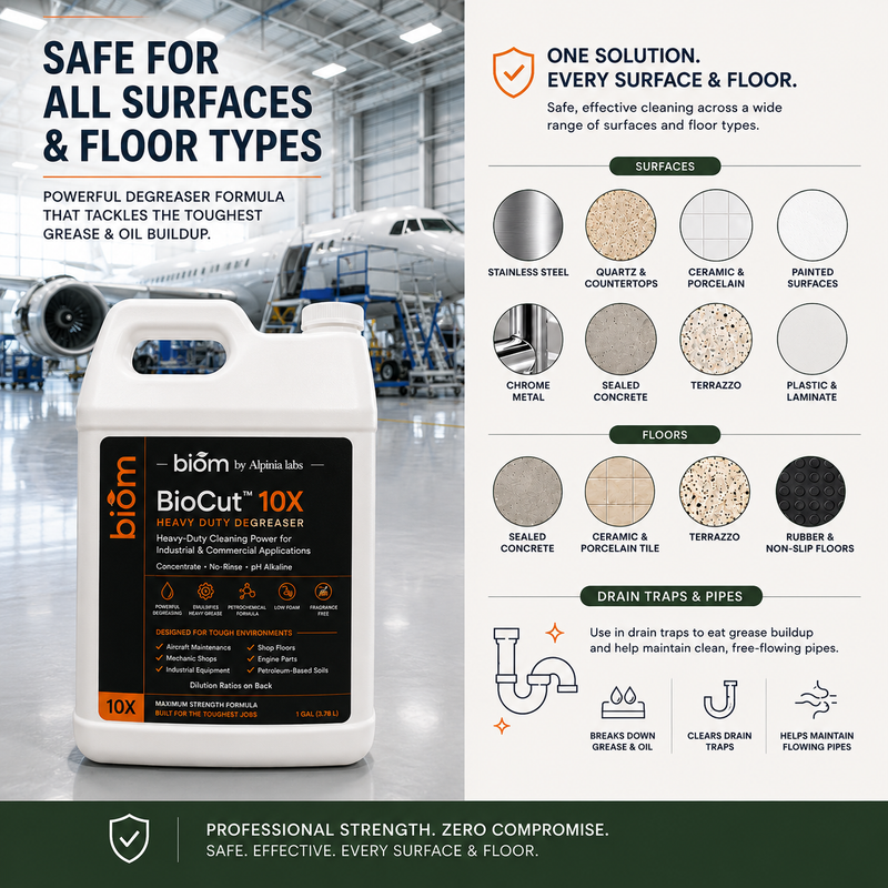 BioCut™ 10X — Heavy-Duty Bioactive Petrochemical Degrease (16oz Sample)