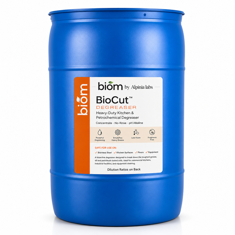 BioCut Heavy-Duty Bioactive Kitchen Degreaser (55LB Drum)